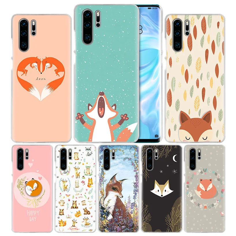 Чехол с милыми животными лиса чай для huawei P20 P30 P Smart Nova 4 3i P10 P9 P8 mate 10 20 lite Pro Mini жесткий чехол для телефона из ПК