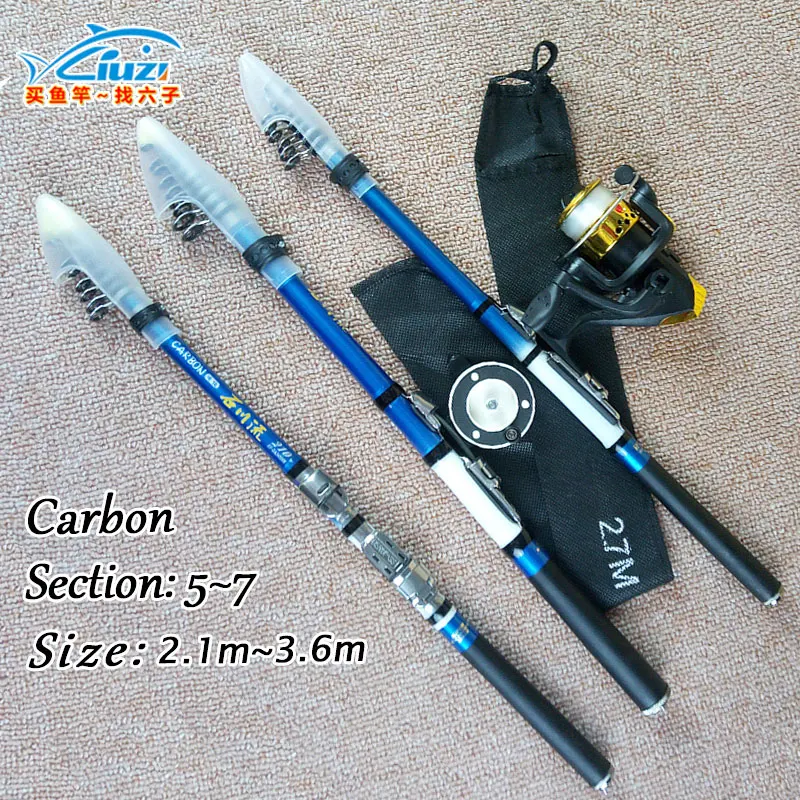 Удочка для карпа Vara De Pesca Pescar Carbono с коротким сечением телескопический инструмент