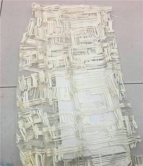 Африки кружевной ткани белого африканского Voile французского кружева со стразами