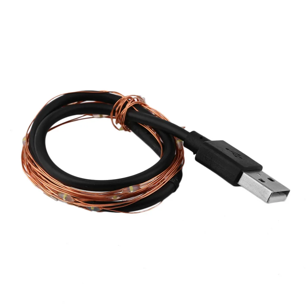 2 м 20LED креативный водонепроницаемый IP66 LED свет шнура DC5V USB зарядка Сад Рождество