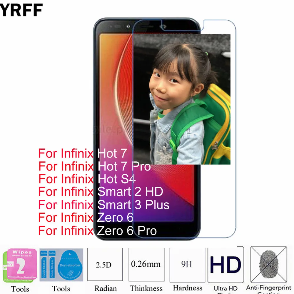 2 шт. для Infinix Hot 7 Pro S4 Smart 3 Plus HD Zero 6 Закаленное стекло Защитная пленка экрана |