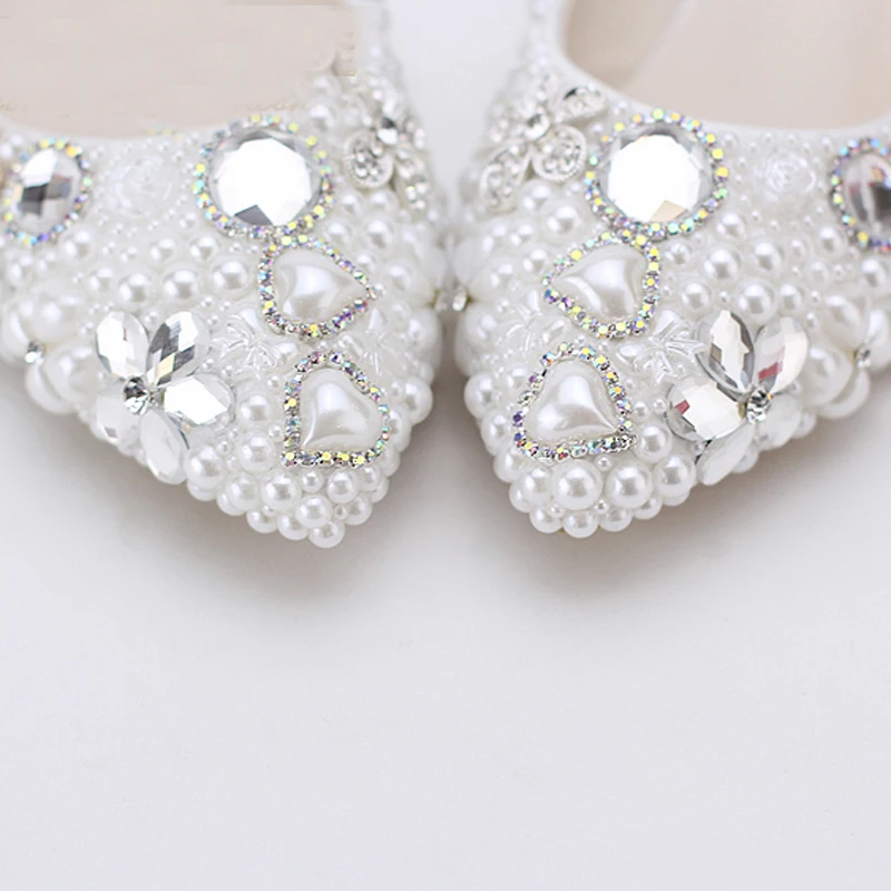 Новинка 2018 роскошные женские свадебные туфли плоская подошва искусственный