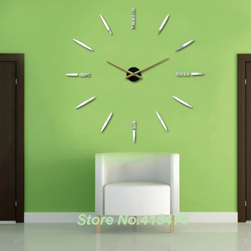 2015 home decor digital 3D diy clock morden design hours unique gift wall sticker single safe watches | Дом и сад