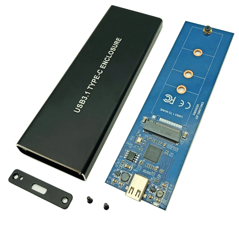 NVMe PCIE USB 3.1 HDD Enclosure M.2 to USB SSD Hard Disk Drive Case Type C 3.1 M KEY Connector for 2230 2242 2260 2280 Enclosure NVMe PCIE USB 3.1 HDD Enclosure M.2 to USB SSD Hard Disk Drive Case Type C 3.1 M KEY Connector for 2230 2242 2260 2280 Enclosure