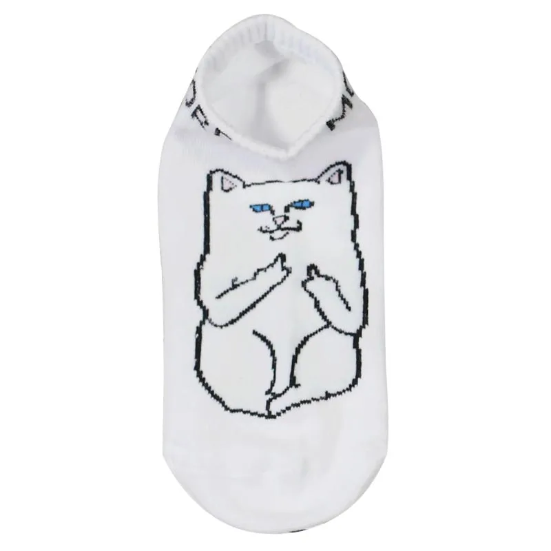 

cartoon middle finger cat unisex boat Socks soft cotton women&men cute funny Cat Pattern Harajuku ankle Invisible no show socks