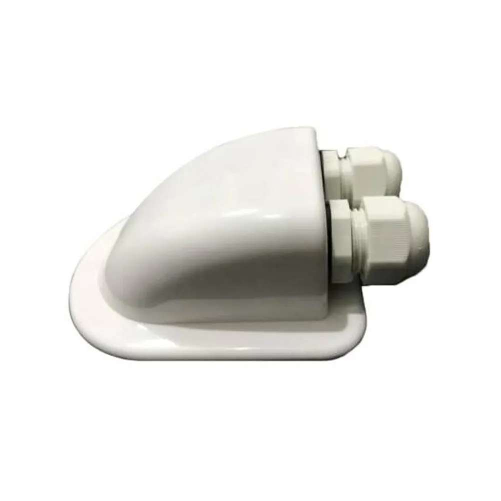 Крепежи для яхты Solar RV ABS кабель входа на крышу двойное отверстие цвет белый |