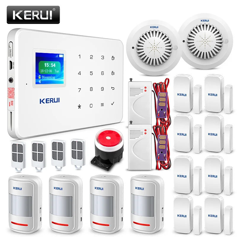 KERUI G18 GSM Беспроводная сигнализация Охранная домашняя SIM умная сигнализация Система Android IOS приложение управление детектор движения датчик защита от взлома
