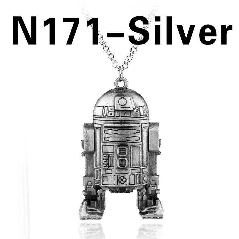 Silver Millennium Falcon Star Wars ювелирные изделия Винтаж серебро Металл истребитель самолет кулон из фильма Готический стиль цепочки и ожерелья мужские - Окраска металла: Silver