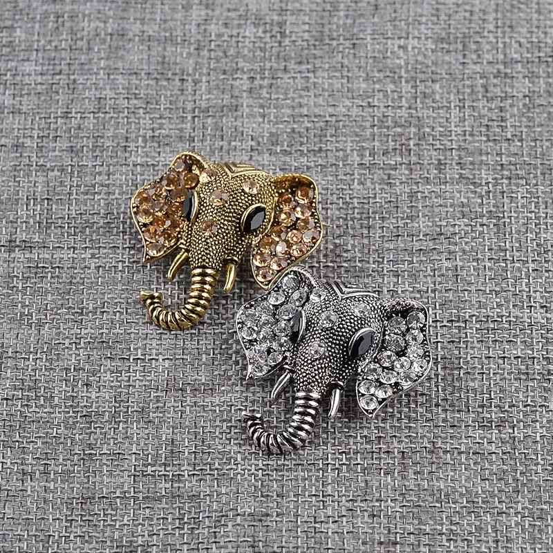 Высококачественная брошь со слоном Креативные аксессуары на воротник значок