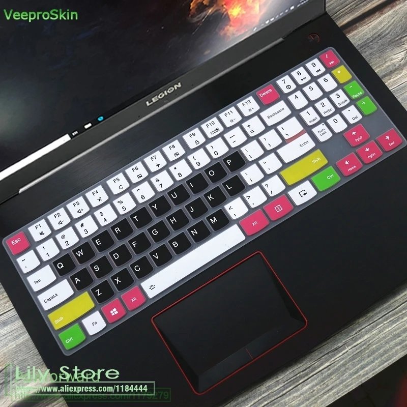 candyblack Силиконовая клавиатура защитная оболочка покрытие для lenovo Легион Y720 Y540 Y530 Y520 R720 Y7000 15,6 ''/Y730 Y740 17,3'' - Цвет: candyblack