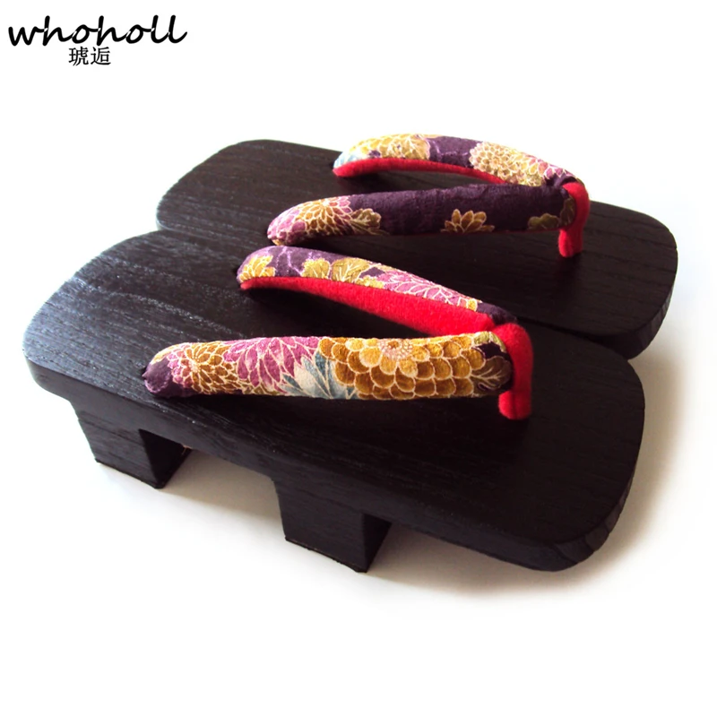 Шлепанцы Geta деревянные для женщин Классические Японские тапки-кимоно гейши
