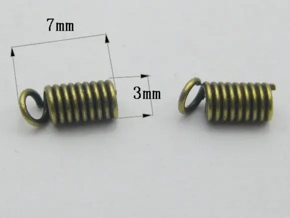 200 бронзовых концевых обжимных бусин коннектор 3x7мм | Украшения и аксессуары