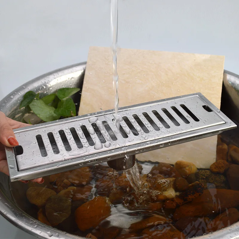 Треугольник 304 нержавеющая сталь ванная комната Душ пол длинный дренажный