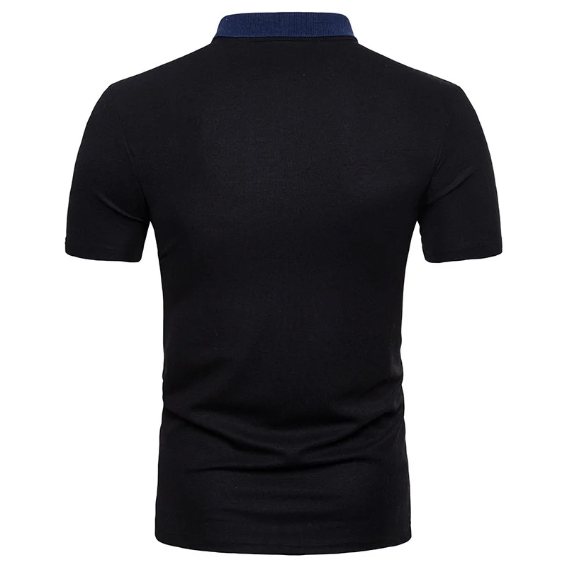 Мужская рубашка поло ZOGAA хлопковая облегающая Повседневная с коротким рукавом в