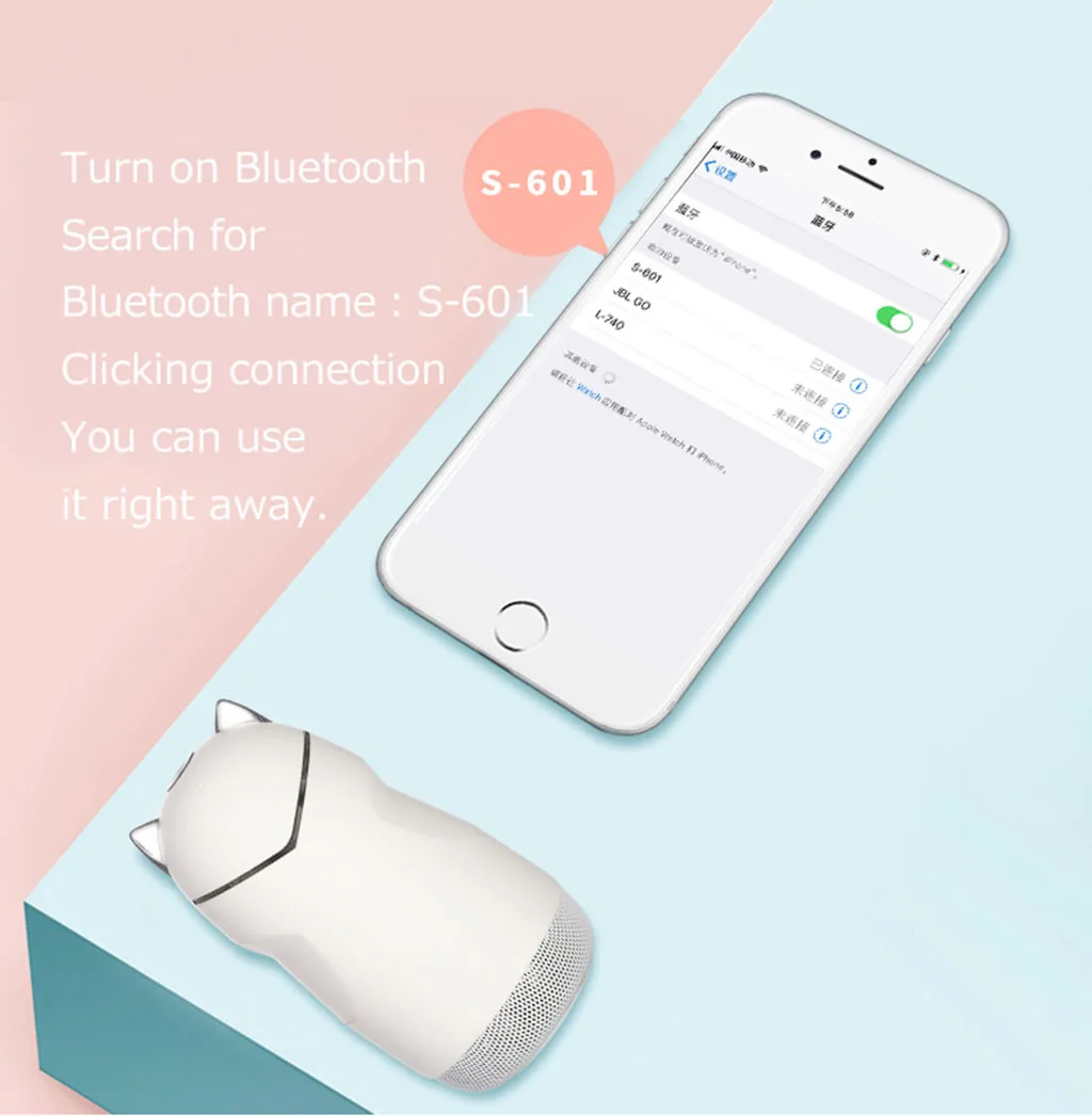 VOBERRY новый модный внешний вид мультяшный 3 Вт беспроводной bluetooth-динамик Громкая