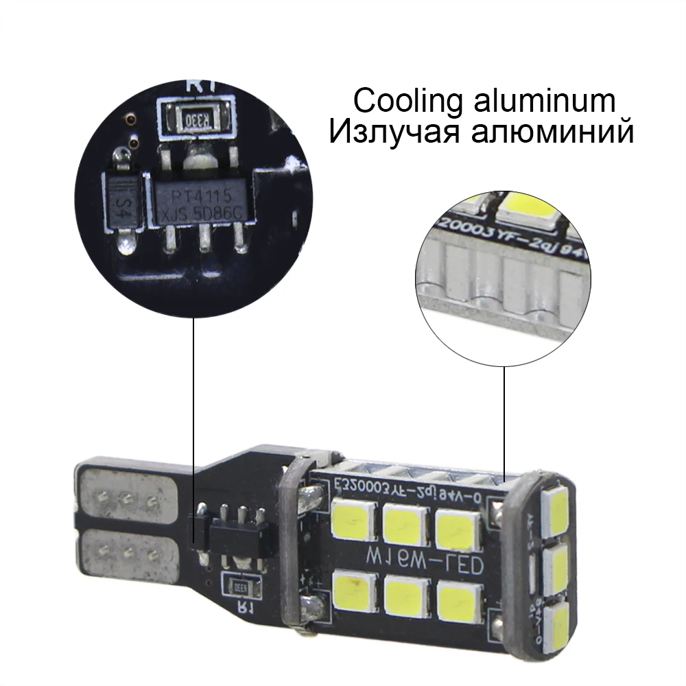 KEIN 2 шт. w16w led t15 Canbus безошибочная 2835 920 921 912 стандартная сигнальная лампа 15smd