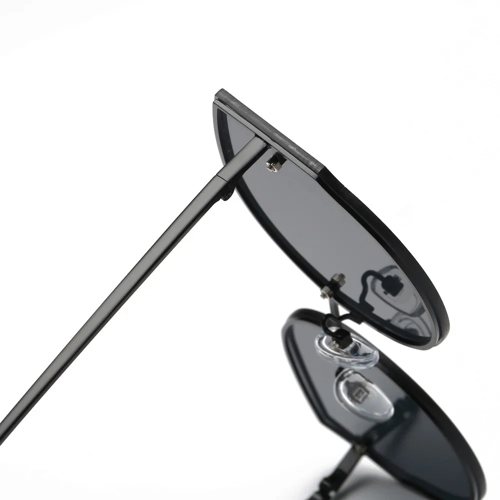 Женские солнцезащитные очки с зеркальной металлической оправой женские цветные