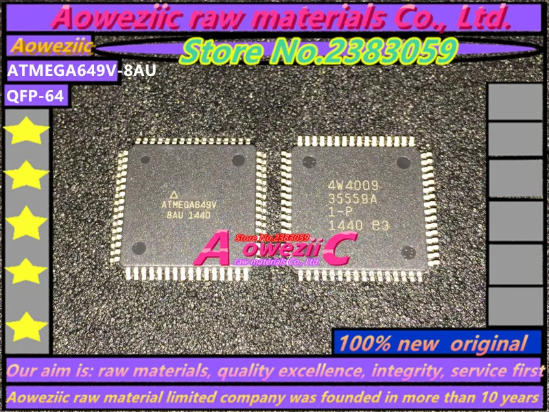 

Aoweziic 100%new original ATMEGA649V-8AU ATMEGA649V QFP-64 MCU controller