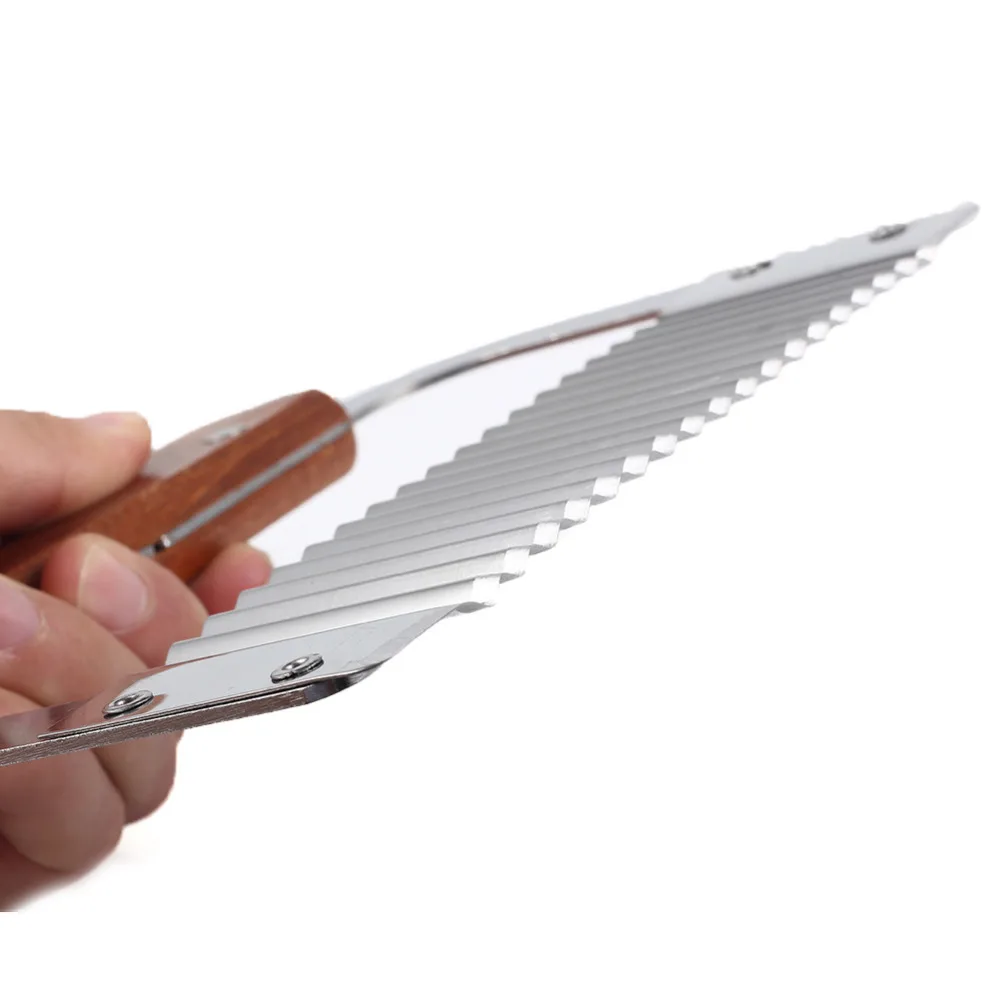 Волнообразный резак из твердой древесины волнообразный вощеного мыла для овощей