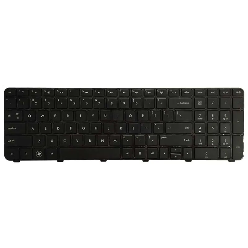 Черная клавиатура для ноутбука с рамкой HP Pavilion DV7 6100 6000 60945 257|Клавиатуры замены| |