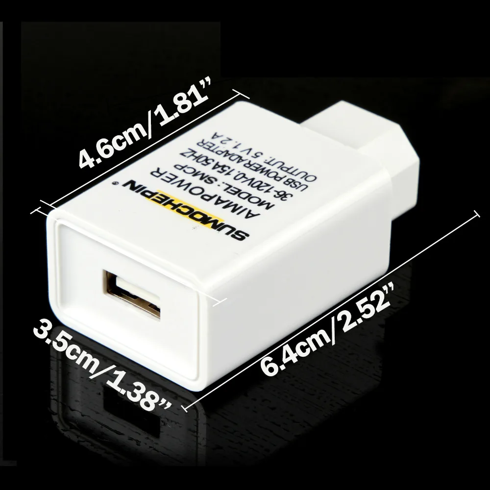 

Electric Vehicle Three-hole Universal Charger To Phone Charger 36V-150V Mobile Navigation USB Charger White/Black