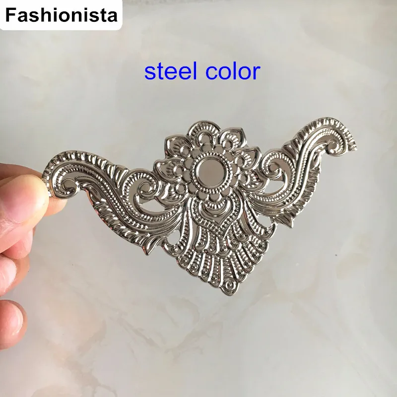 18 pcs - Large Size Metal Stamping Flowers For Decoration 104*56mm Gold-color / Silver-color Steel /Bronze DIY Findings -A | Украшения и
