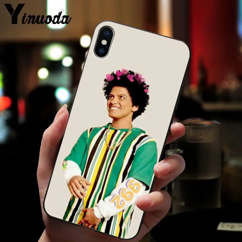 Yinuoda Бруно Марс умный чехол черный мягкий для телефона iPhone X XS MAX 6 6s 7 7plus 8 8Plus 5 5S SE XR |