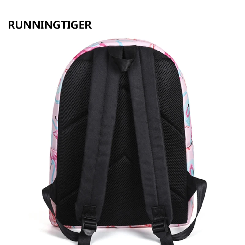 RUNNINGTIGER Модные женские рюкзаки крутой рюкзак с принтом Фламинго дышащие школьные