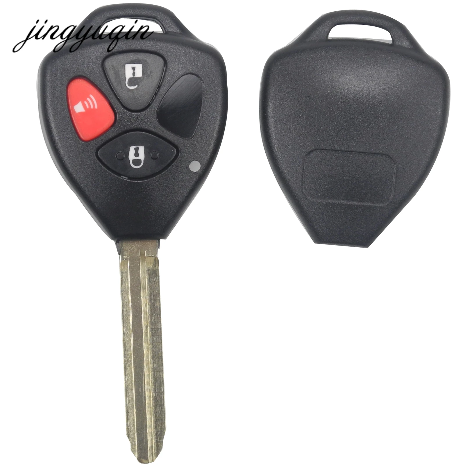

jingyuqin Uncut Remote Key Shell Case For Toyota RAV4 Yaris Venza Scion tC xA xB xd 3 Buttons Replacement Fob
