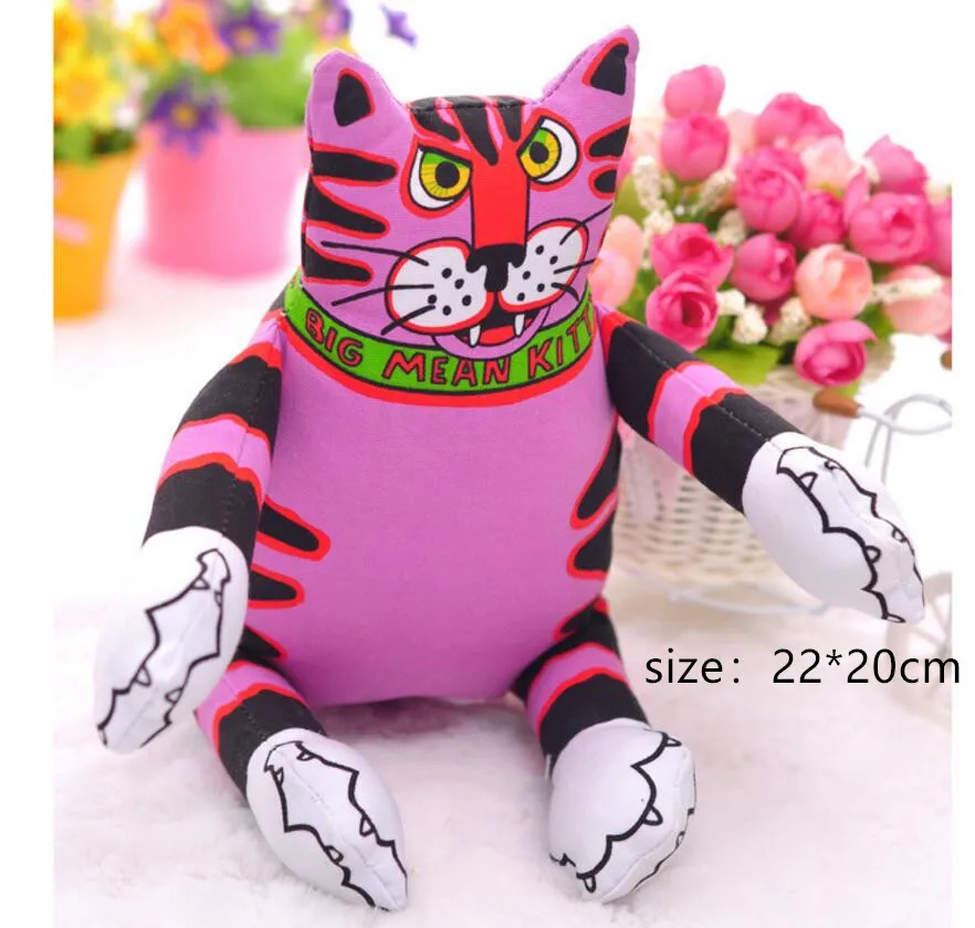 purple cat Горячая fatcat скрипучие игрушки для собак анти-укус холст почтальон/кошка/Рыба Стиль Большой размер 19-37 см игрушечный щенок большие игрушки для собак - Цвет: purple cat