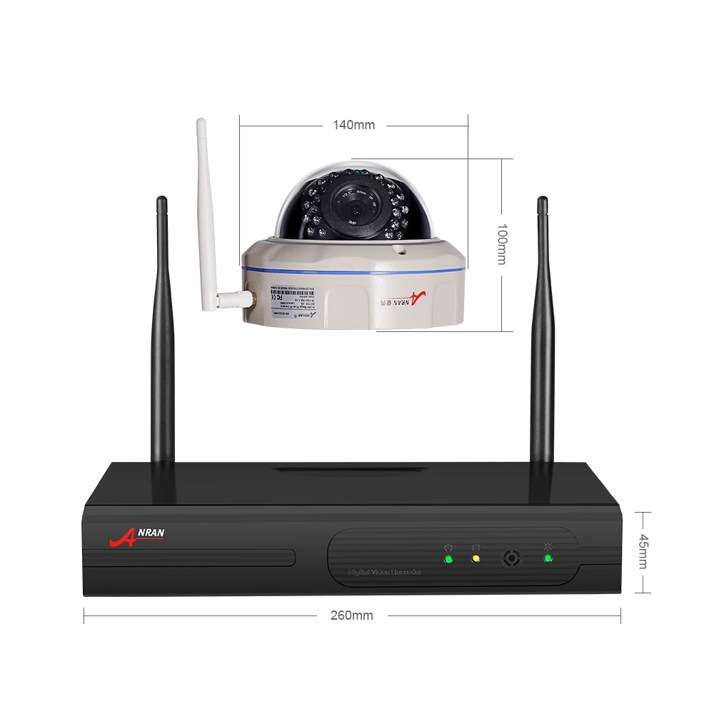 ANRAN CCTV 8CH P2P 1080 P WI FI NVR 30 ИК Открытый Антивандальный купол Видео Беспроводной IP