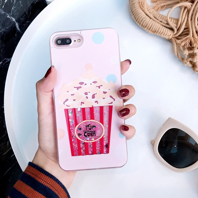 Чехол Quicksand Capinha для iPhone 7 7Plus 8 8Plus 6 6s Plus динамический жидкий Жесткий ПК чехол X XR XS Max