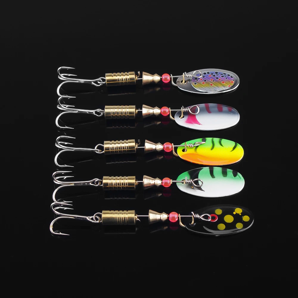 DNDYUJU 5Pcs/lot Spoon Lure Hard Bait Spinner Isca Artificial Metal Fishing Tackle | Спорт и развлечения