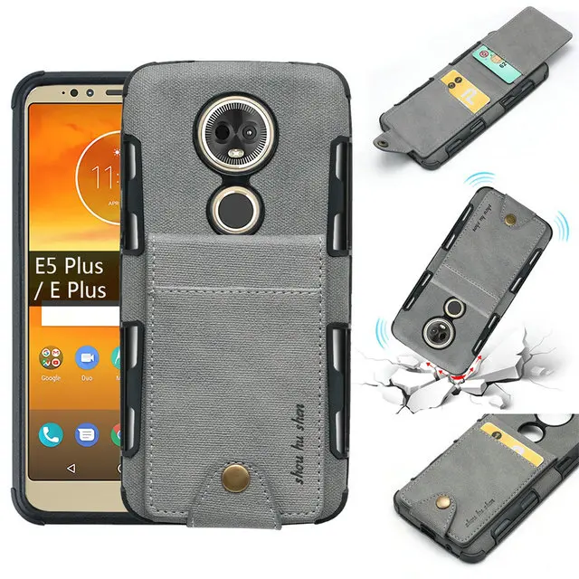 6,0 ''карточка из ткани слот для Motorola E5Plus чехол Motorola Moto E5 Plus откидная задняя крышка для Motorola E5 Plus чехол Капа TX1924