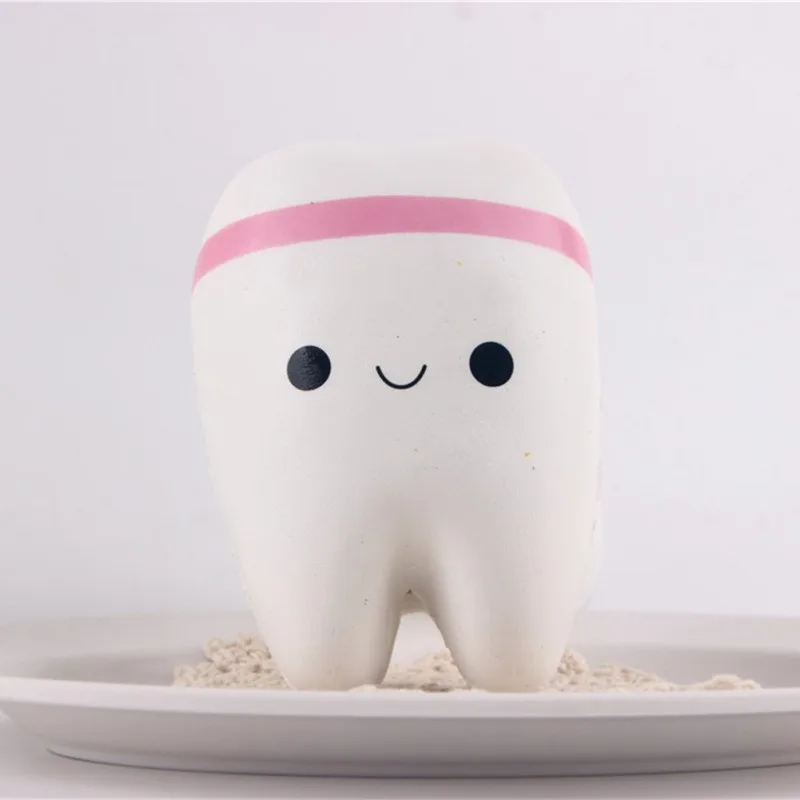 Cutenevelty игрушка Сжимаемый зуб медленно поднимающийся Kawaii 11 см мягкие для сжатия симпатичный сотовый телефон ремень Детские игрушки Детские подарок случайный цвет