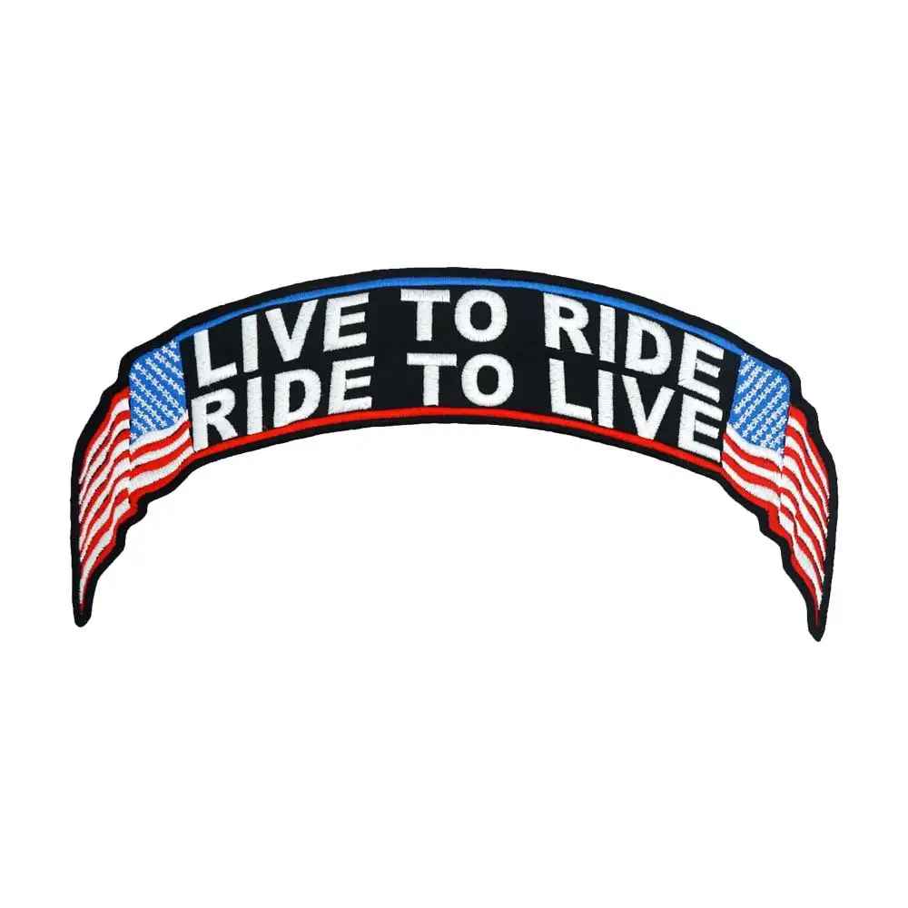 Нашивка Live To Ride вышитая аппликация этикетка для шитья панк-байкерские нашивки