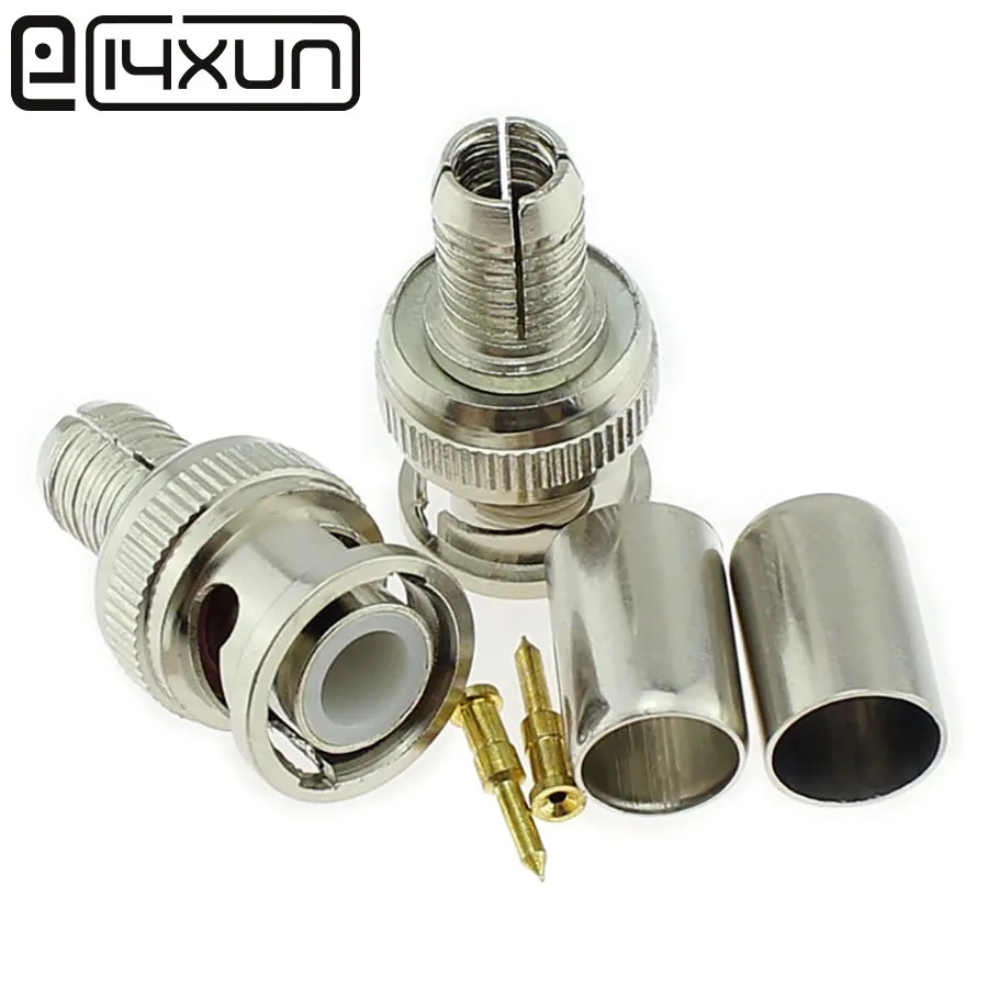 1 шт. штекер BNC Q9 обжимной разъем RG58 RG142 RG223 RG400 LMR195 75 5 RF с позолоченным