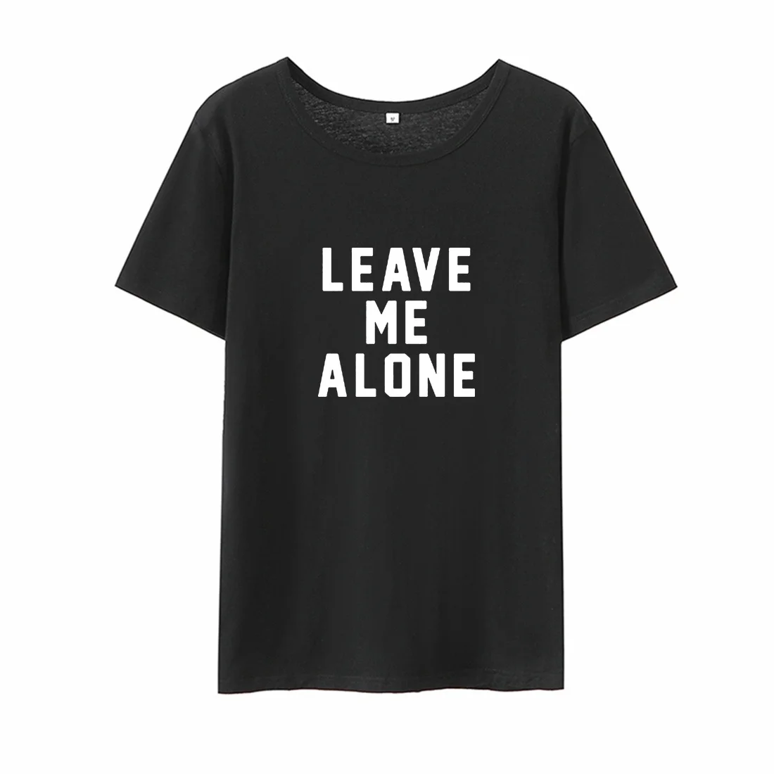 Женская хлопковая футболка с коротким рукавом круглым вырезом и