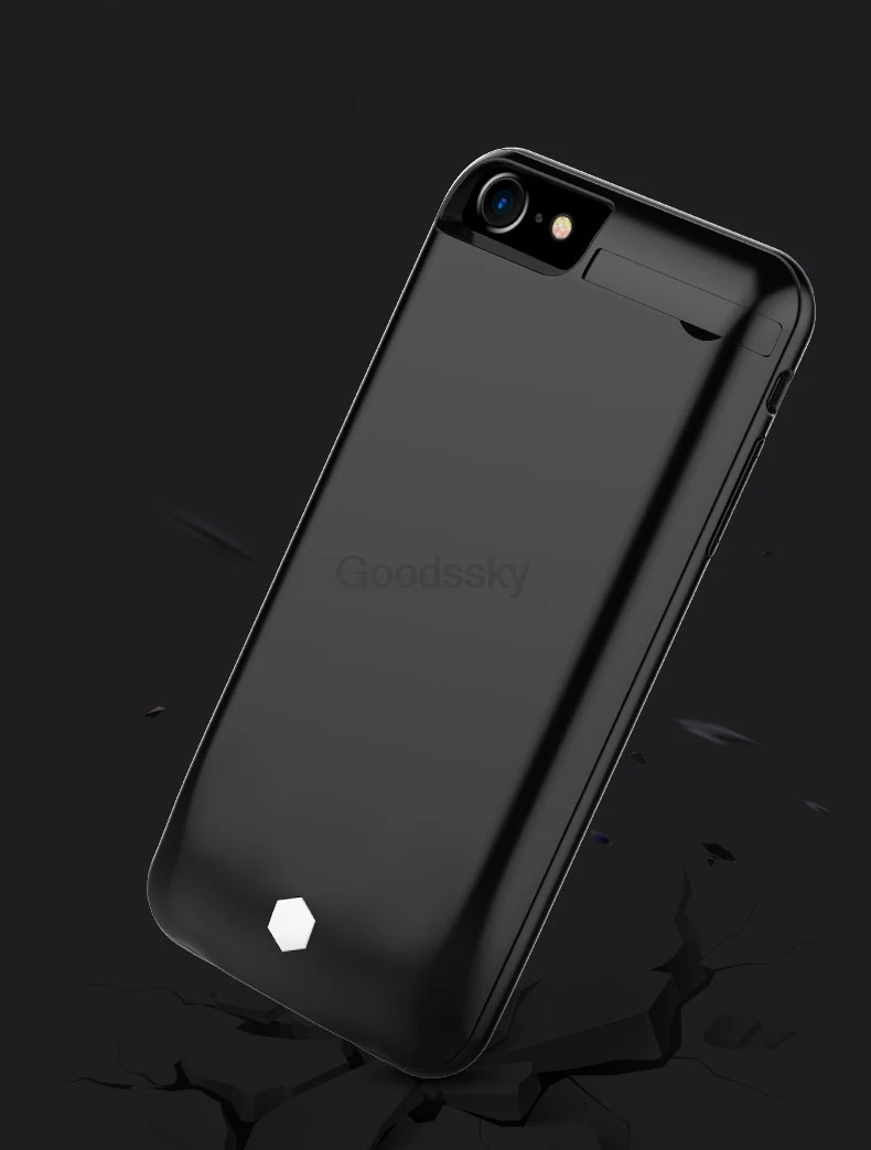 Для iPhone 8, 7, 6 6s плюс Батарея Чехол 3800/4800/5000/7500 мА/ч, Мощность банк Батарея Зарядное устройство чехол для iPhone 6 6s 7 8 чехол-накладка из термополиуретана с подставкой Чехол