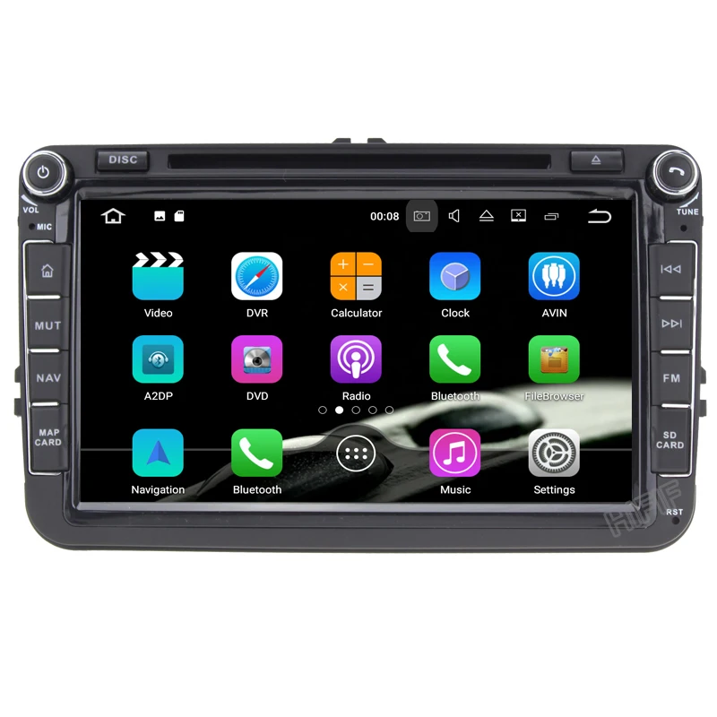 Автомобильный DVD плеер PX6 6 ядер 4 Гб + 64 ГБ 8 дюймов IPS 2din Android 10 для VW Passat CC Polo GOLF 5 Touran