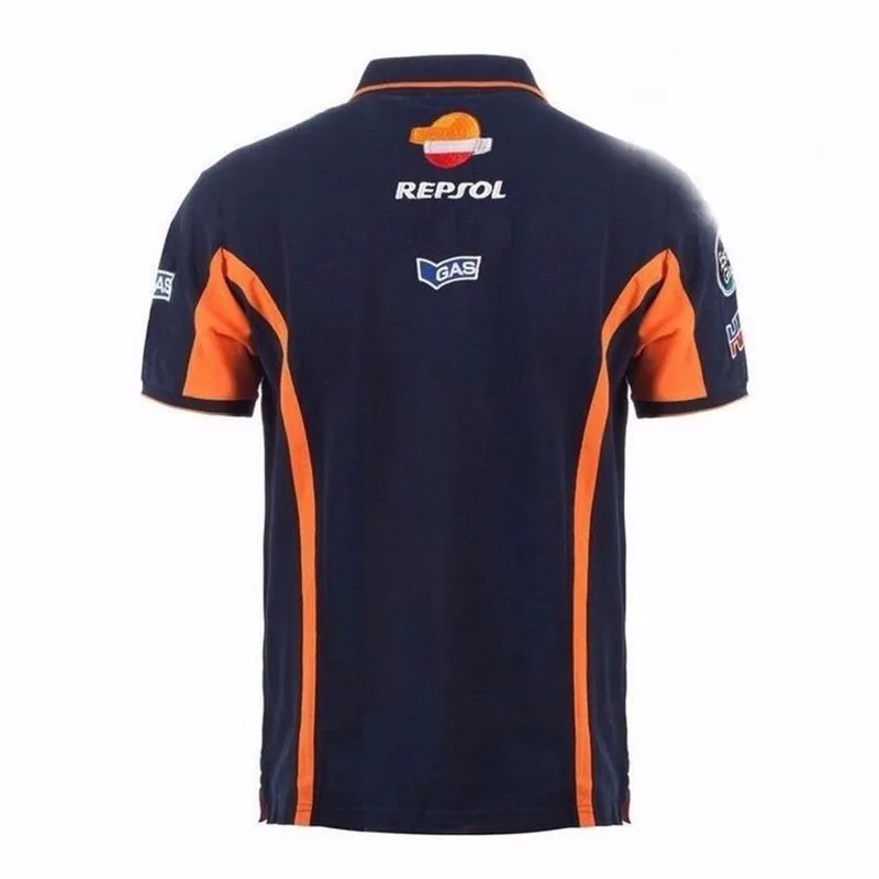 Moto GP HRC GAS Repsol Design Polo T-shirt Motorcyclist Casual Cotton Short T shirts Shirts Sport Riding POLO T-Shirt |