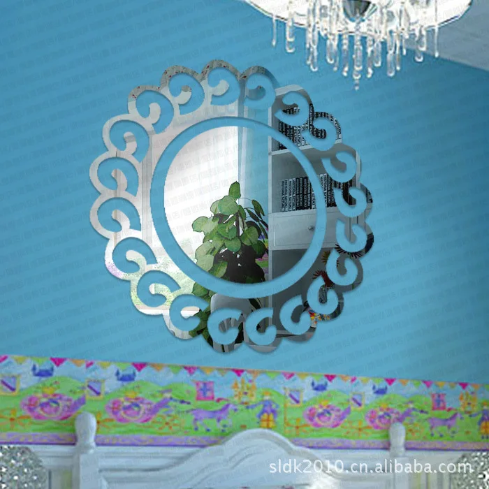Три поколения трехмерных наклейки стены серебро/золотой зеркало на стене JM-057 |