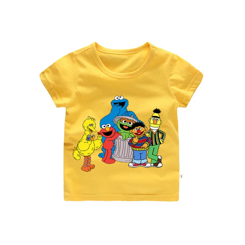 От 2 до 12 лет уличная футболка с рисунком кунжута хлопковая одежда летняя мышкой