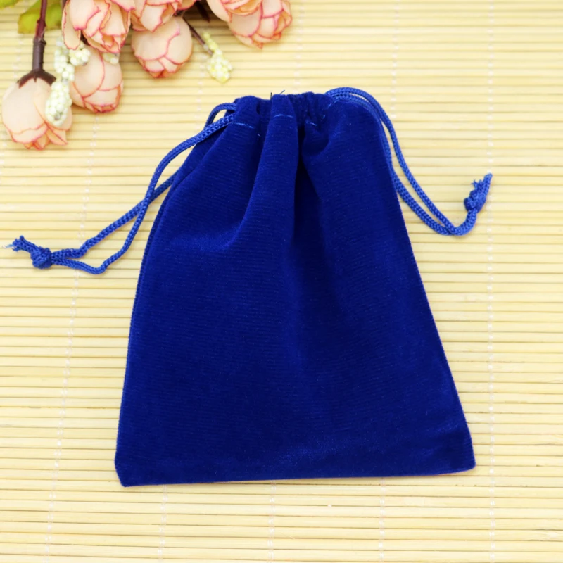 20 шт./лот маленькие королевские синие бархатные сумки 9*12 см ювелирные украшения