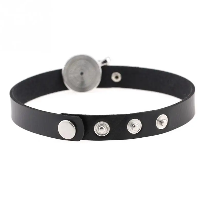 8 цветов панк Женская искусственная кожа круглый воротник ключицы ожерелье