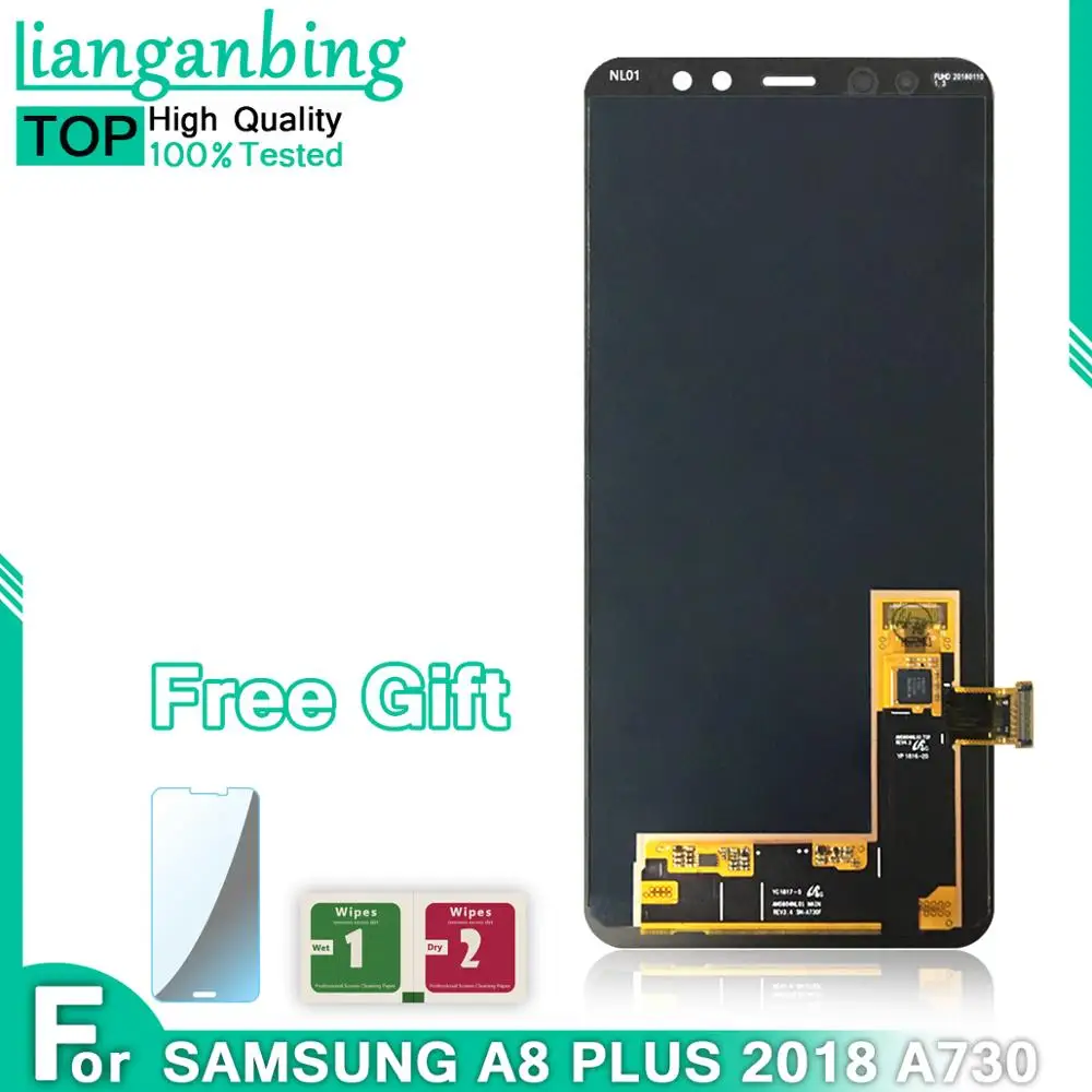 Для Samsung Galaxy A8 Plus 2018 A730 ЖК дисплей сенсорный экран дигитайзер A730F A730F/DS запасные