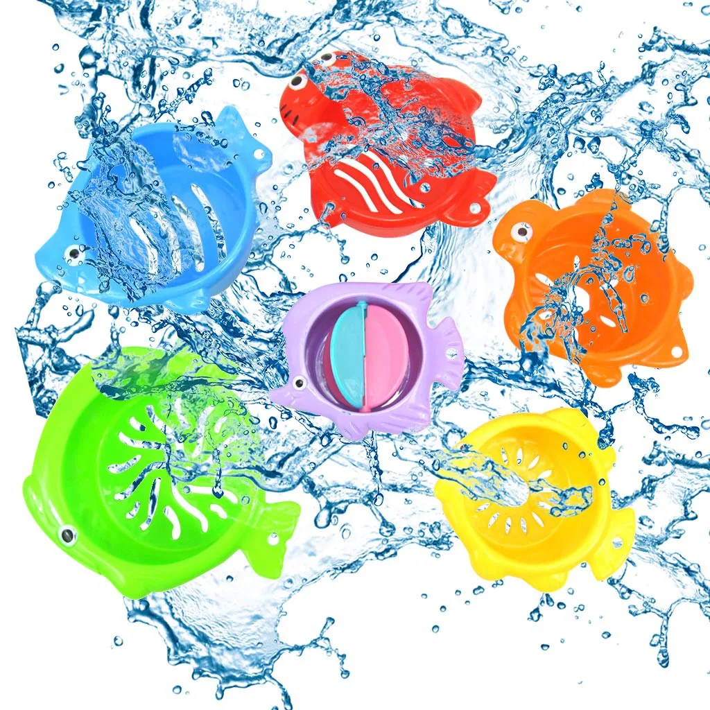 Игрушки для купания морские животные водное штабелирование чашек 6 комплектов