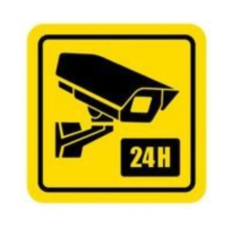 Видеонаблюдение с камерой наблюдения на 24 часа Виниловая наклейка надписью