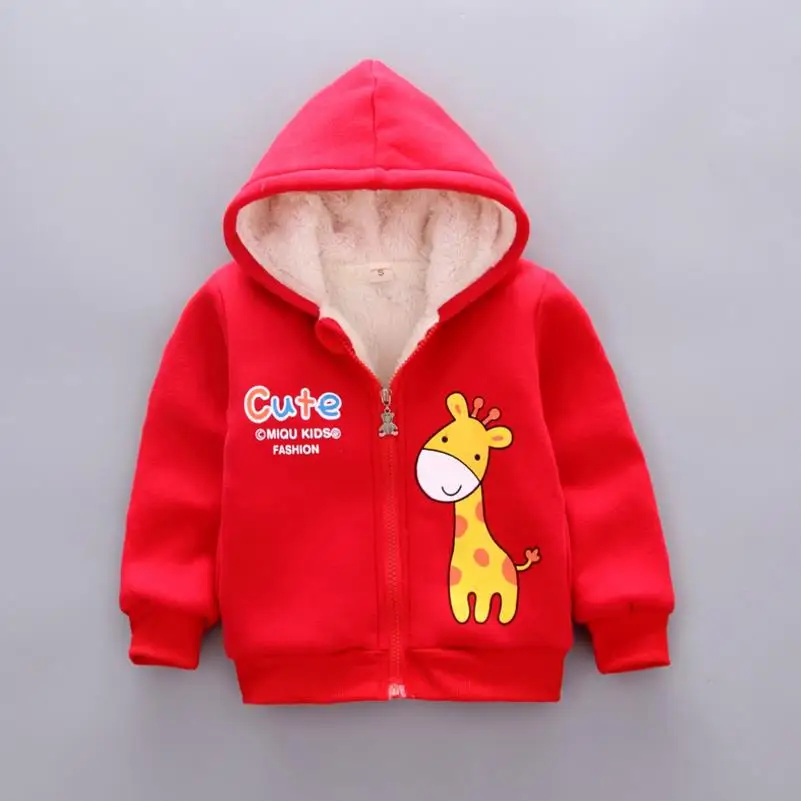 2018AutumnChildren Warm Jackets Kids Casual Fleece Baseball Coats Toddler Baby Boys Girls Plus Velvet Outerwear Bebe Clothes | Детская