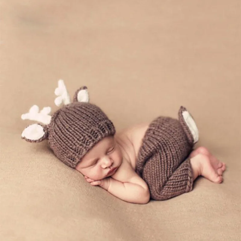Новорожденный реквизит для ребенка фотосъемки новорожденный костюм dear elk